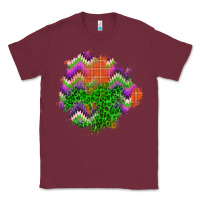 Burgundy halloween patch Classic Tee - BundleAndBundleShop
