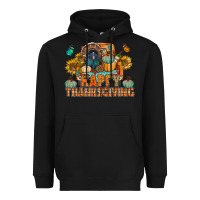 Black happy thanksgiving with truck bbs Heavyweight Hoodie - BundleAndBundleShop