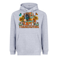 Heather Grey happy thanksgiving with truck bbs Heavyweight Hoodie - BundleAndBundleShop