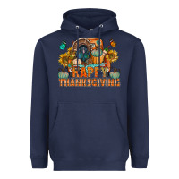 Navy happy thanksgiving with truck bbs Heavyweight Hoodie - BundleAndBundleShop