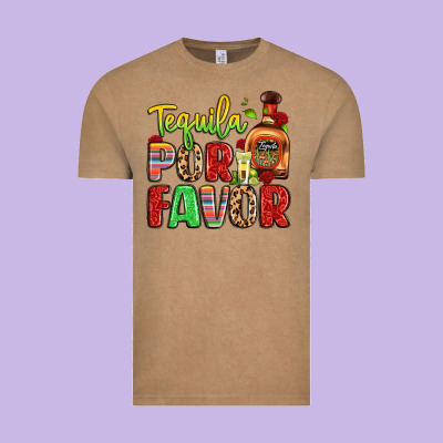 Tequila Por Favor Vintage Tee Designed By Lillyallendesigns