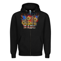 Black American babe 4th of july Zipper Hoodie - CowGirlArtShop