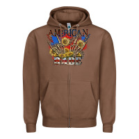 Chestnut American babe 4th of july Zipper Hoodie - CowGirlArtShop