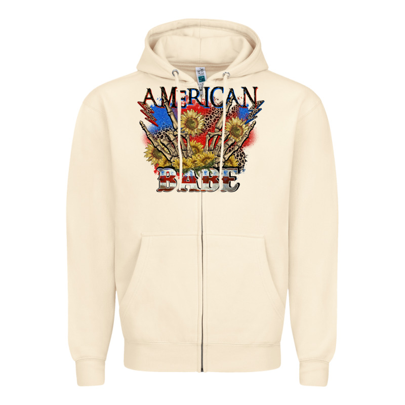 American Babe 4th Of July Zipper Hoodie by CowGirlArtShop | Teevron