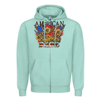 Seafoam American babe 4th of july Zipper Hoodie - CowGirlArtShop