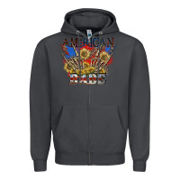 Smoke American babe 4th of july Zipper Hoodie - CowGirlArtShop