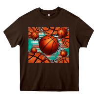 Chocolate Brown basketball leopard serape tumbler Heavy Core Tee - Jasminsmagicworld