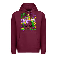Burgundy little miss mardi gras unicorn  olivia Premium Hoodie - OliviaCreatesArt