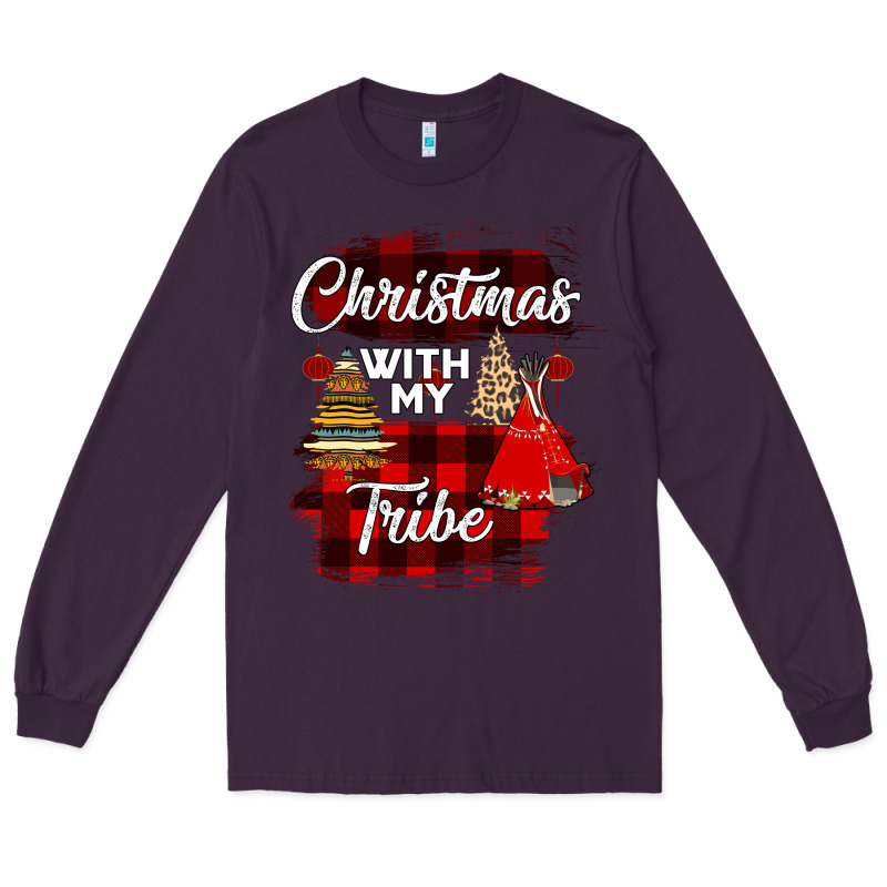 Christmas With My Tribe Long Sleeve Tee by Bettercallsaul | Teevron