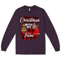 Plum Christmas With My Tribe Long Sleeve Tee - Bettercallsaul