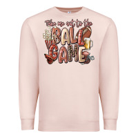 Pale Pink take me out to the ball game Premium Sweatshirt - FaDigitalArtStudio