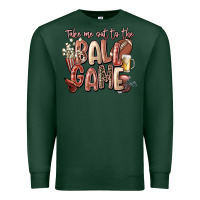 Sports Green take me out to the ball game Premium Sweatshirt - FaDigitalArtStudio