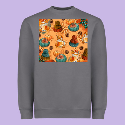 Fall Pumpkins Autumn Coffee Heavyweight Sweatshirt Designed By Texasbilliewilder