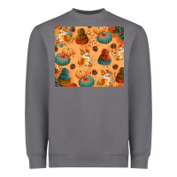 Storm Fall Pumpkins Autumn Coffee Heavyweight Sweatshirt - texasbilliewilder