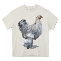 Cream Brahma Chicken Heavy Core Tee - LillyAllenDesigns