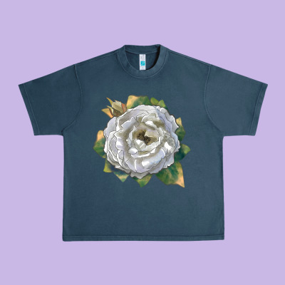 Pillow Fight Rose Urban Heavy Tee Designed By Lillyallendesigns