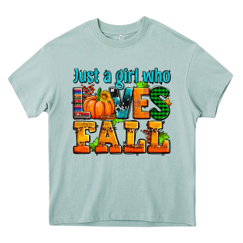 Just A Girl Who Loves Fall Heavy Core Tee by AdoDesignShop | Teevron
