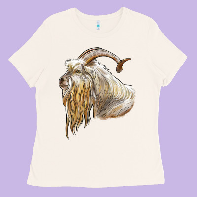 Kiko Goat Face Ladies Tee Designed By Lillyallendesigns
