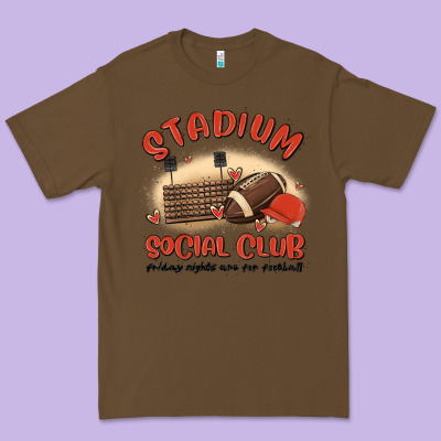 Stadium Social Club Football Premium Tee Designed By Maliassmallbusiness