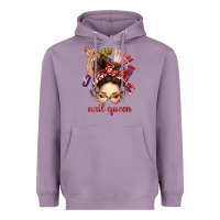 Lavender nail queen messy bun with crown bbs Heavyweight Hoodie - BundleAndBundleShop