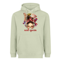 Matcha nail queen messy bun with crown bbs Heavyweight Hoodie - BundleAndBundleShop