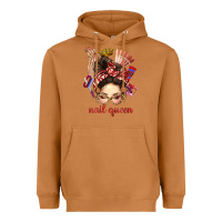 Meerkat nail queen messy bun with crown bbs Heavyweight Hoodie - BundleAndBundleShop
