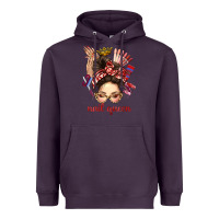 Plum nail queen messy bun with crown bbs Heavyweight Hoodie - BundleAndBundleShop