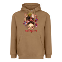 Toasted Coconut nail queen messy bun with crown bbs Heavyweight Hoodie - BundleAndBundleShop