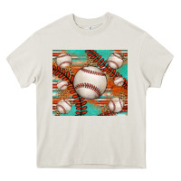 Cream baseball turquoise serape glitter tumbler Heavy Core Tee - Jasminsmagicworld