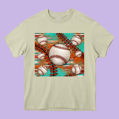 Baseball Turquoise Serape Glitter Tumbler Heavy Core Tee Designed By Jasminsmagicworld