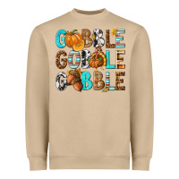 Mushroom Gobble Gobble Gobble with Turkey Heavyweight Sweatshirt - texasbilliewilder