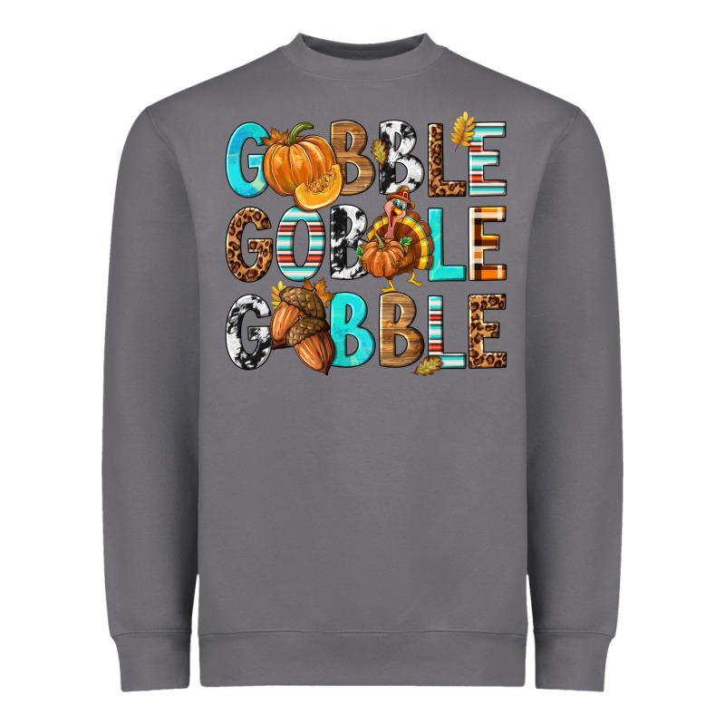 Gobble Gobble Gobble With Turkey Heavyweight Sweatshirt by texasbilliewilder | Teevron