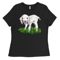 Black Baby Angora Goat Ladies Tee - LillyAllenDesigns