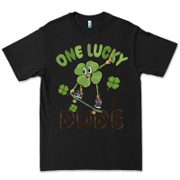 Black one lucky dude Premium Tee - MaliasSmallBusiness