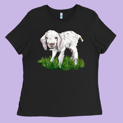 Baby Angora Goat Ladies Tee Designed By Lillyallendesigns