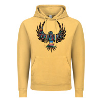 Vintage Mustard aztec leopard thunderbird Vintage Hoodie - RanaPortraitStore