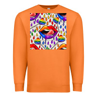 Carrot Pride lgbtq lips and heart lollipop seamless patte Premium Sweatshirt - BundleAndBundleShop