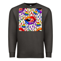 Pride Lgbtq Lips And Heart Lollipop Seamless Patte Premium Sweatshirt | Teevron