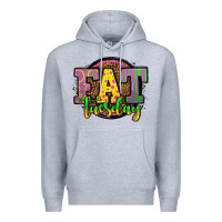 Heather Grey mardi gras fat tuesday Premium Hoodie - OliviaCreatesArt
