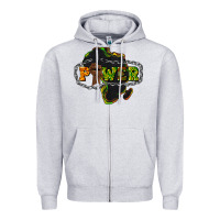 Heather Grey Power Black History Zipper Hoodie - HowdyJamesFarm