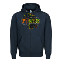 Navy Power Black History Zipper Hoodie - HowdyJamesFarm