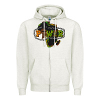 Oatmeal Heather Power Black History Zipper Hoodie - HowdyJamesFarm