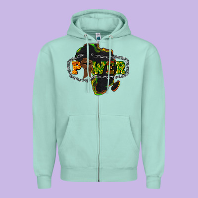 Power Black History Zipper Hoodie Designed By Howdyjamesfarm