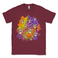 Burgundy halloween patch Classic Tee - BundleAndBundleShop