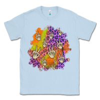 Dusty Blue halloween patch Classic Tee - BundleAndBundleShop