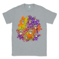 Heather Grey halloween patch Classic Tee - BundleAndBundleShop