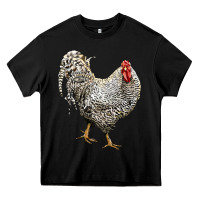 Black Dominique Rooster Heavy Core Tee - LillyAllenDesigns