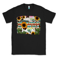 Black Howdy Serape And Sunflower Classic Tee - RanaPortraitStore