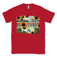 Red Howdy Serape And Sunflower Classic Tee - RanaPortraitStore