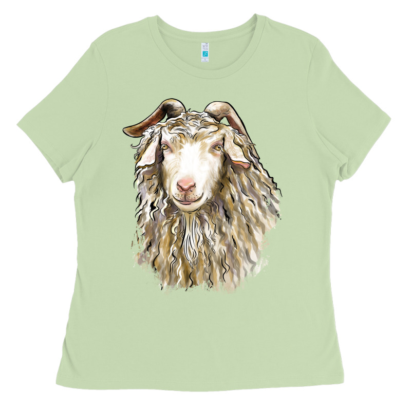 Angora Goat Face Ladies Tee by LillyAllenDesigns | Teevron